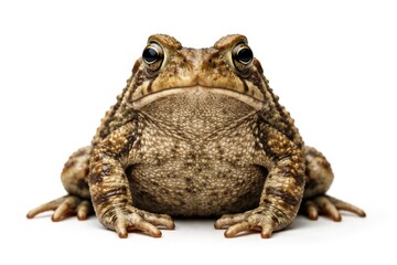 Naklejka premium Detailed shot of Woodhouse toad centered on a bright white background