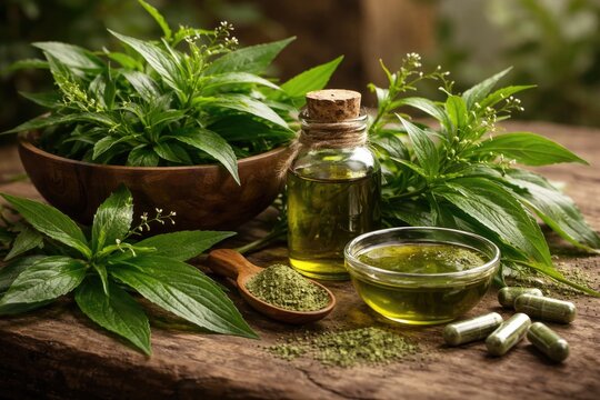 Natural health solution crafted with fresh Kariyat leaves known as Andrographis paniculata