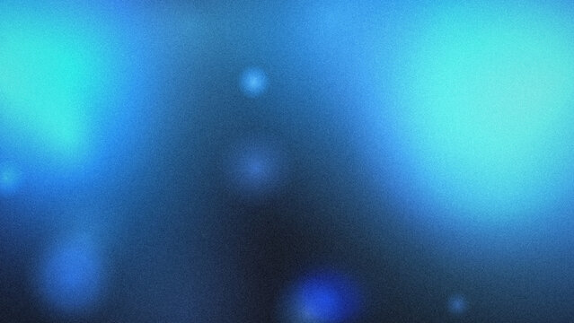 Abstract blue bokeh light effect background with soft glowing circles and dark gradient