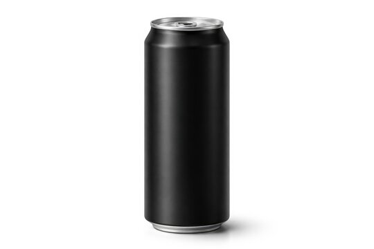 white background showcasing 500ml black aluminum can mockup