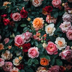 Fototapeta premium colorful roses bouquet