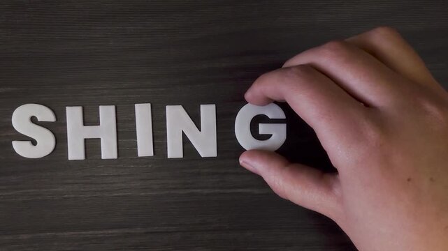 the word shingles written on a dark background with white block letters or capital letters (fast version)