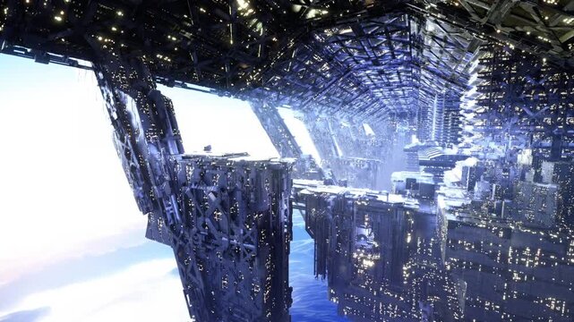 Sunrise digital cliffs. Morning light guides steep climb and adventure. Early morning illumination beckons explorers to rugged peaks and distant horizons