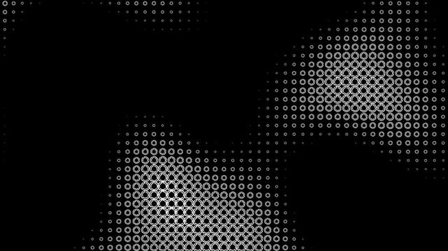 Abstract Binary Code Visuals - This video features two parallel sequences of binary data, depicted as a series of black