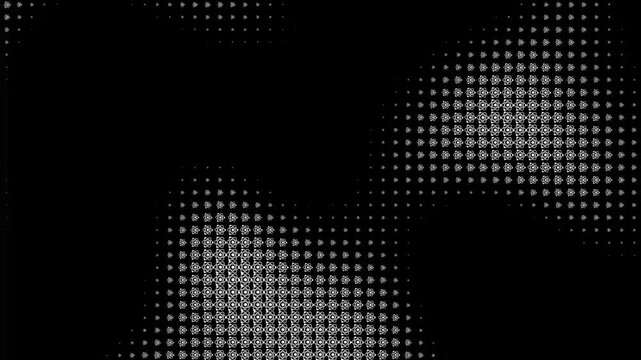 Abstract Halftone Pattern with Contrasting Brightness Levels - This video features an abstract halftone pattern that