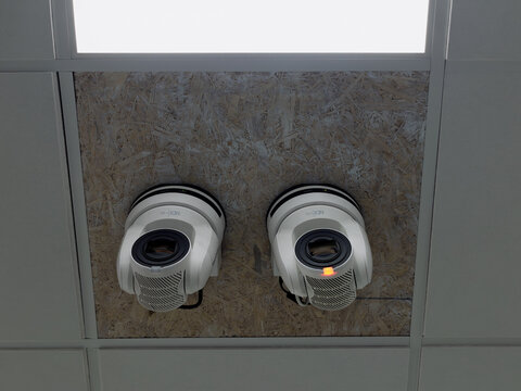 NDI HX Video Camera Mounted on Wall for Live Streaming