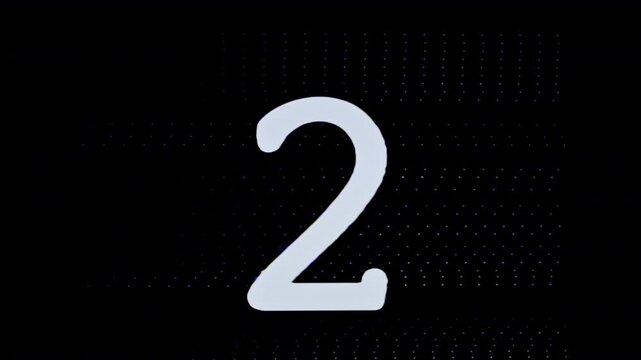glitching numbers counting from 0 to 9