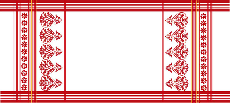 gamusa, gamosa assam . The gamosa, also known as gamusa, holds great cultural significance for the indigenous people of Assam, This traditional textile pattern is typically a white rectangular cloth
