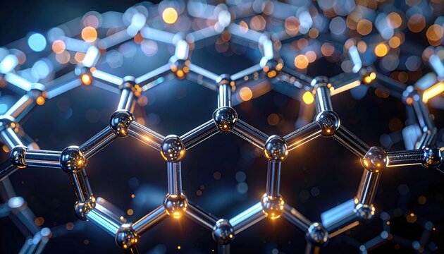 Close-up view of a glowing quantum superconductor lattice structure with energetic particles illuminating the connections, representing advanced technology and scientific innovation.