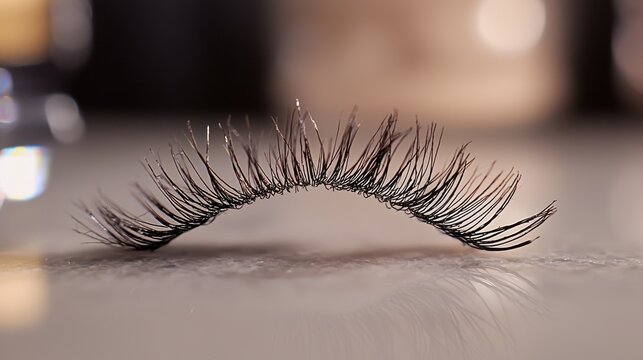 Lash separation macro false eyelashes beauty product demonstration professional cosmetic photography individual lash strips perfect curl definition spacing