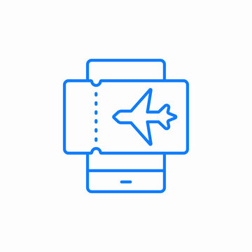 airplane ticket icon sign vector