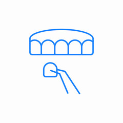 jaw with teeth and tooth icon sign vector © Hicran