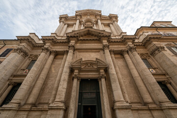 Obraz premium Facade of Santa Maria in Portico in Campitelli - Rome, Italy
