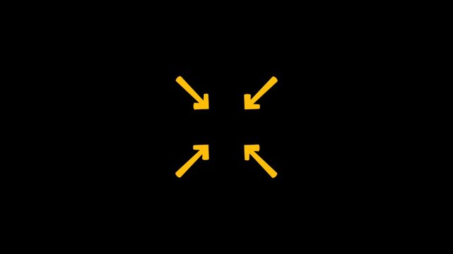 Four dynamic arrows pointing in a point.