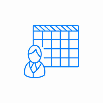 work calendar icon sign vector