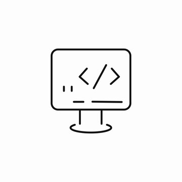 coding programming web development icon sign vector