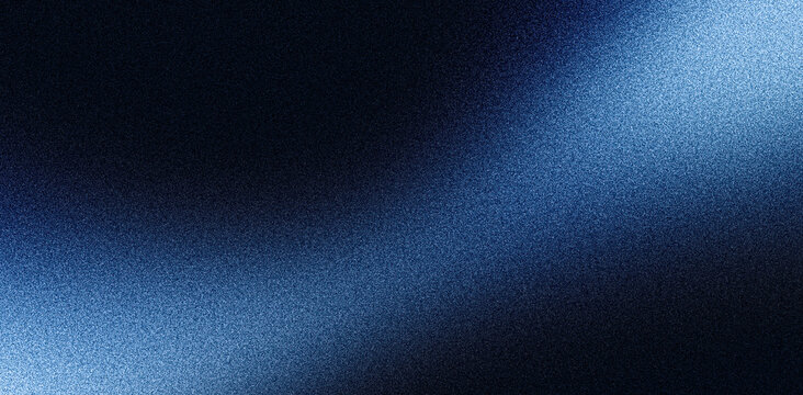 Dark blue black grainy texture background, abstract poster backdrop, header, cover, banner or wallpaper design