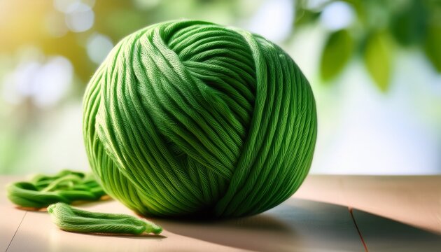 this vibrant green yarn ball is perfect for spring knitting projects