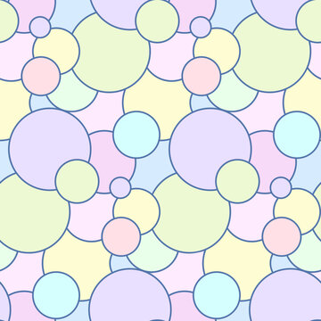 Round decorative border featuring an intricate overlapping circle and bubble pattern. Vector design optimized for laser cutting, CNC routing, stencils, and modern graphic design projects.