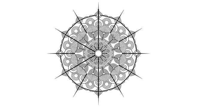 Intricate geometric mandala design pattern.