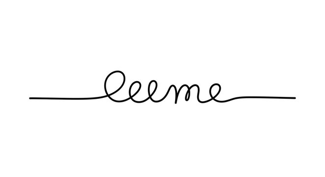 Continuous line art design: typography with simple elegant style