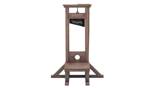 3d rendering medieval guillotine