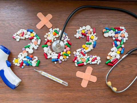 2027 health goals with thermometer and patch