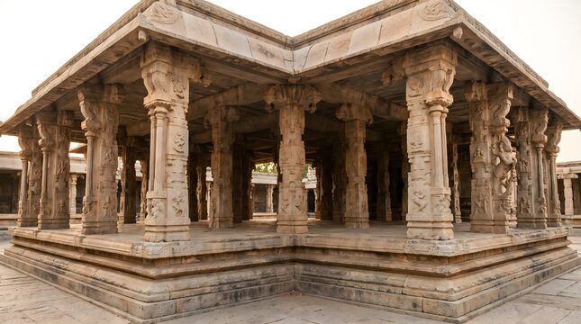 The Lepakshi Temple in Andhra Pradesh, India, showcases intricate carvings and architecture.