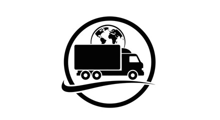 Fototapeta premium Truck for global delivery service.