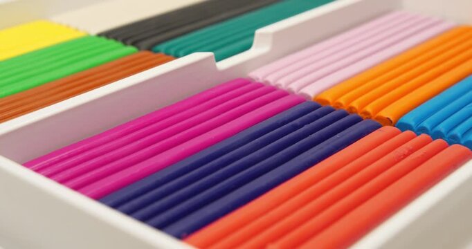 Vivid colored modeling clay perfect for home art projects, school assignments, or creative play