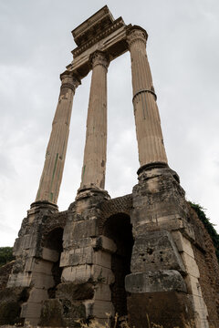 Temple of Castor and Pollux columns - Rome, Italy