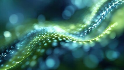 Fototapeta premium Abstract Digital Wave with Glowing Particles
