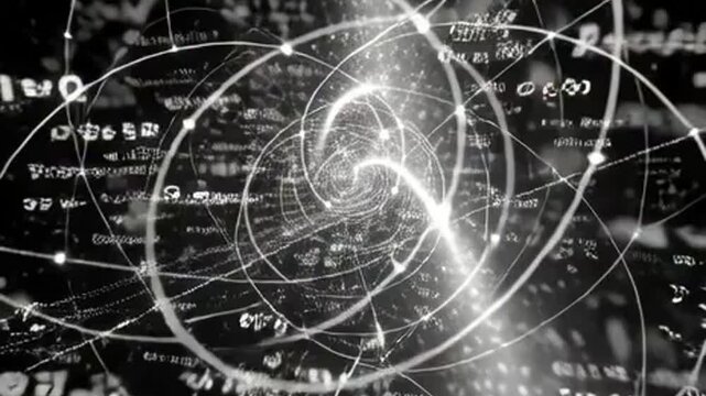 Abstract Science & Math Formulas, Physics Equations, Digital Network, Abstract Background