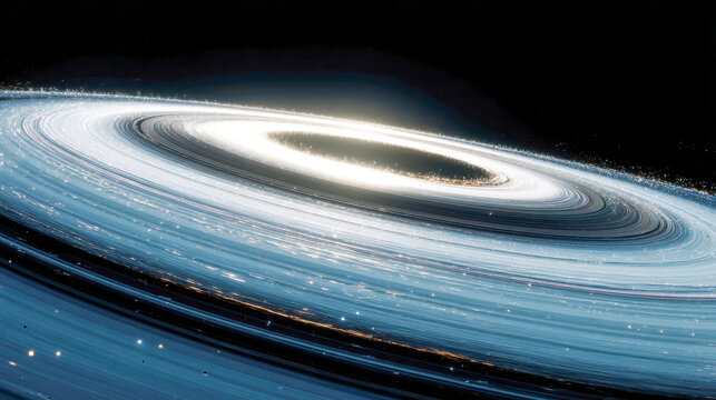 Stunning visualization of a luminous spiral galaxy glowing with bright stars and cosmic dust in the vast darkness of outer space revealing celestial beauty