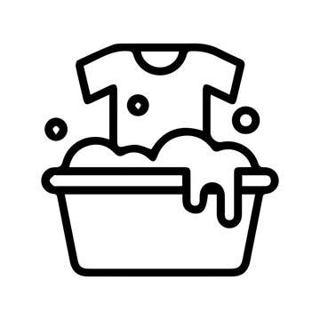 Laundry Washing Process Icon