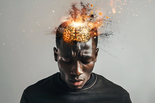 A person with an exploding brain.