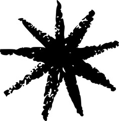 Obraz premium Crayon Doodle Sketch Star