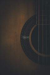 Obraz premium Atmospheric Vertical Resonance Within Darkened Wooden Textures