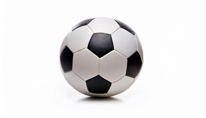 Fototapeta premium a classic black and white soccer ball isolated on a white background