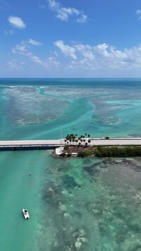 Whale Harbor Channel Bridge along the Overseas Highway at Islamorada in the Florida Keys