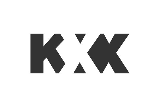 KXX logo design. Initial letter K X X bold font style for tech startups, consulting, corporate branding. Creative company name, headlines typography identity, trendy logotype.
