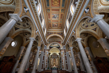 Naklejka premium Interior of the Basilica of the Sacred Heart of Jesus - Rome, Italy