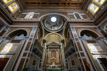 Obraz premium Interior of the Basilica of the Sacred Heart of Jesus - Rome, Italy