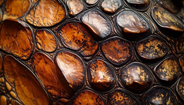 Detailed close-up of reptile scales showcasing intricate patterns and textures.