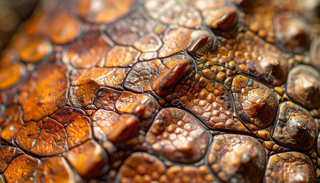 Detailed Close-Up of Armadillo Scales - A Study in Texture and Color.