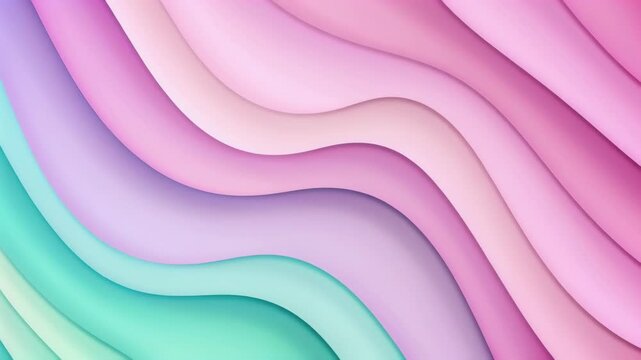 Colorful Pastel Waves: A mesmerizing blend of soft, pastel hues, arranged in undulating waves, creates a calming and visually appealing abstract design. 