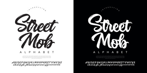 Street Mob Elegant Brush Script Font for Modern Branding Logo and Stylish Urban Typography Design © Kiki