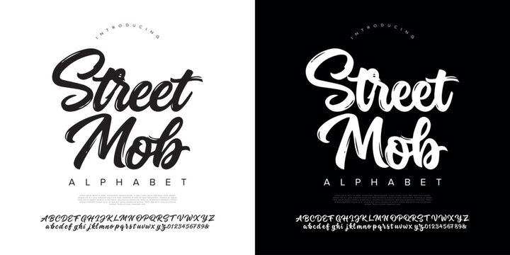 Street Mob Elegant Brush Script Font for Modern Branding Logo and Stylish Urban Typography Design
