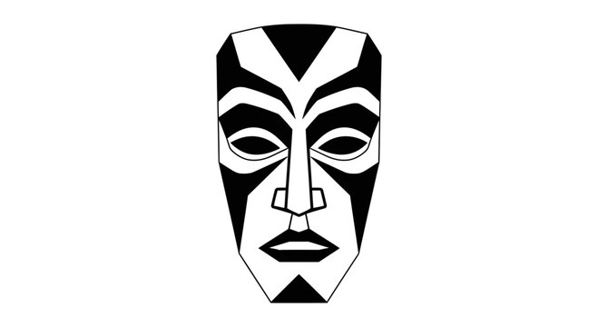 Tribal Face Mask Design Pattern.