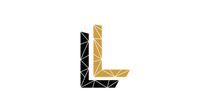 Abstract geometric letter L logo design.